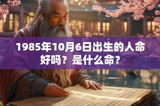 1985年10月6日出生的人命好吗?是什么命? 1985年10月6日出生的人命好吗?是什么命?