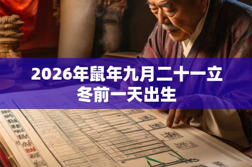 2026年鼠年九月二十一立冬前一天出生