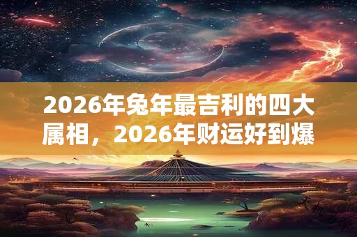 2026年兔年最吉利的四大属相,2026年财运好到爆的生肖 2026年兔年最吉利的四大属相,2026年财运好到爆的生肖