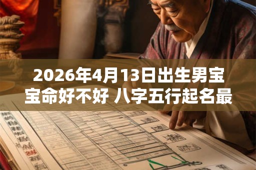 2026年4月13日出生男宝宝命好不好 八字五行起名最全款 2026年4月13日出生男宝宝命好不好 八字五行起名最全款