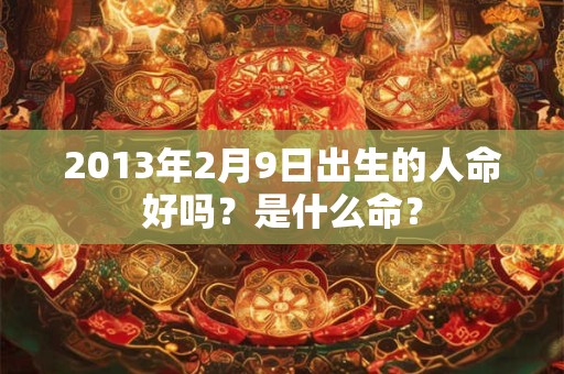 2013年2月9日出生的人命好吗?是什么命? 2013年2月9日出生的人命好吗?是什么命?