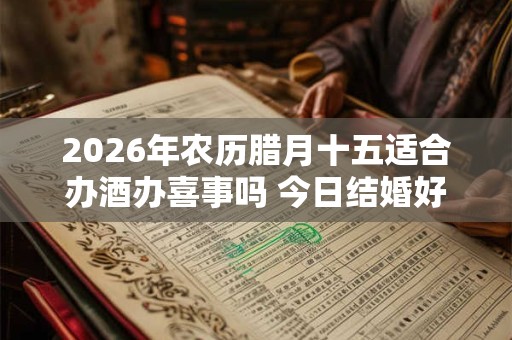2026年农历腊月十五适合办酒办喜事吗 今日结婚好吗