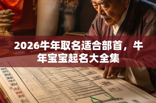 2026牛年取名适合部首，牛年宝宝起名大全集