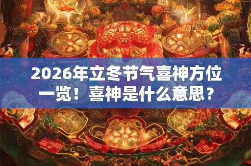 2026年立冬节气喜神方位一览！喜神是什么意思？