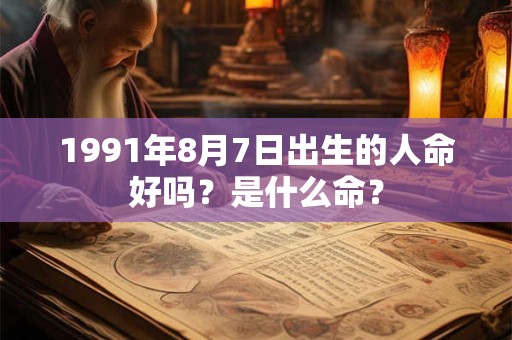 1991年8月7日出生的人命好吗？是什么命？