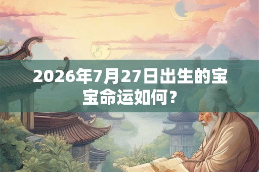 2026年7月27日出生的宝宝命运如何？
