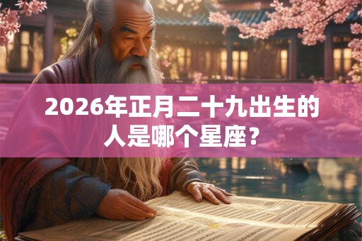 2026年正月二十九出生的人是哪个星座？
