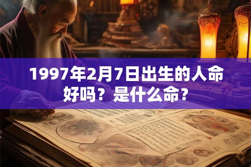 1997年2月7日出生的人命好吗？是什么命？