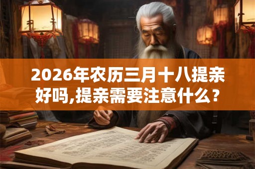2026年农历三月十八提亲好吗,提亲需要注意什么? 2026年农历三月十八提亲好吗,提亲需要注意什么?