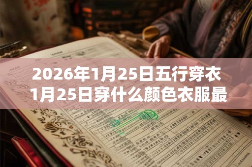 2026年1月25日五行穿衣 1月25日穿什么颜色衣服最旺运
