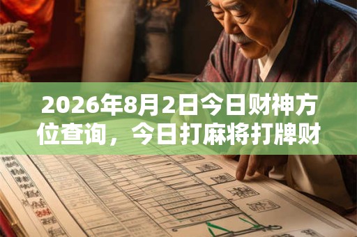 2026年8月2日今日财神方位查询,今日打麻将打牌财神方位 2026年8月2日今日财神方位查询,今日打麻将打牌财神方位