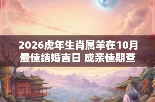2026虎年生肖属羊在10月最佳结婚吉日 成亲佳期查询