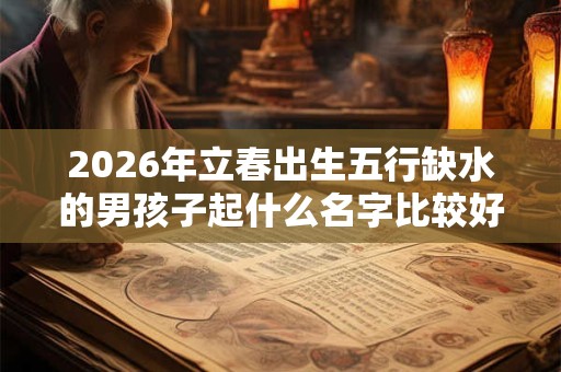 2026年立春出生五行缺水的男孩子起什么名字比较好？