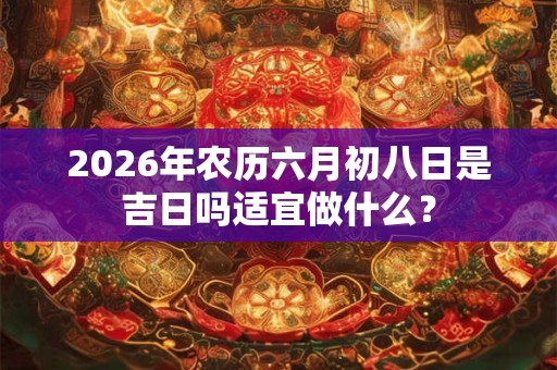 2026年农历六月初八日是吉日吗适宜做什么？