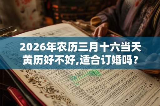 2026年农历三月十六当天黄历好不好,适合订婚吗？