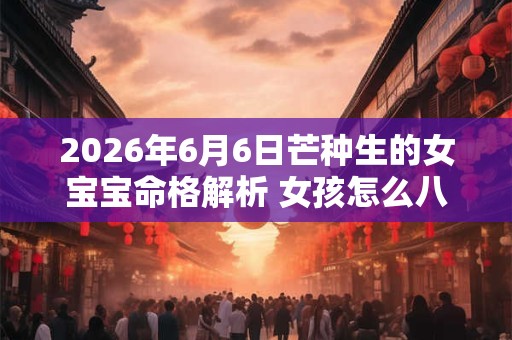 2026年6月6日芒种生的女宝宝命格解析 女孩怎么八字取名