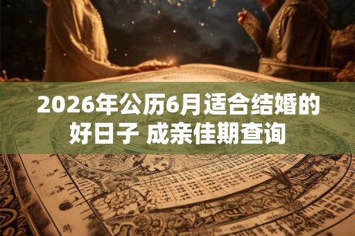 2026年公历6月适合结婚的好日子 成亲佳期查询