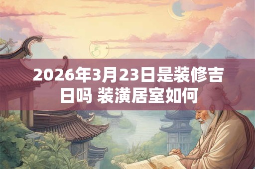 2026年3月23日是装修吉日吗 装潢居室如何 2026年3月23日是装修吉日吗 装潢居室如何