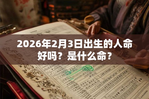 2026年2月3日出生的人命好吗？是什么命？