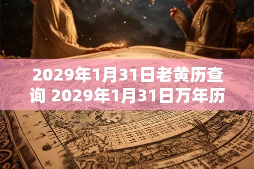 2029年1月31日老黄历查询 2029年1月31日万年历黄道吉日