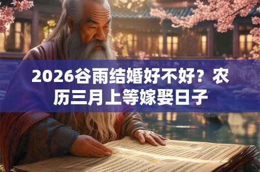 2026谷雨结婚好不好?农历三月上等嫁娶日子 2026谷雨结婚好不好?农历三月上等嫁娶日子