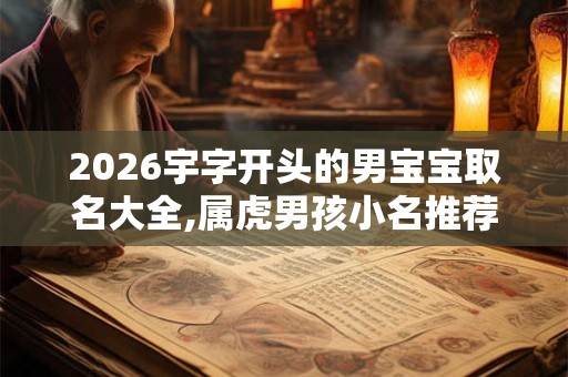 2026宇字开头的男宝宝取名大全,属虎男孩小名推荐