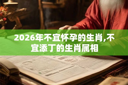 2026年不宜怀孕的生肖,不宜添丁的生肖属相