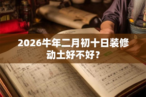 2026牛年二月初十日装修动土好不好？