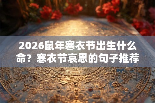 2026鼠年寒衣节出生什么命？寒衣节哀思的句子推荐