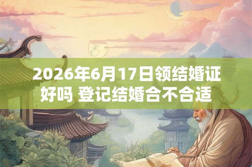 2026年6月17日领结婚证好吗 登记结婚合不合适