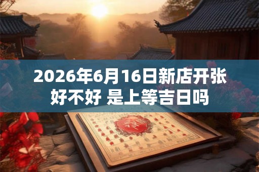 2026年6月16日新店开张好不好 是上等吉日吗