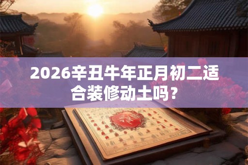 2026辛丑牛年正月初二适合装修动土吗？