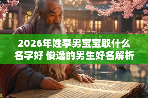 2026年姓李男宝宝取什么名字好 俊逸的男生好名解析