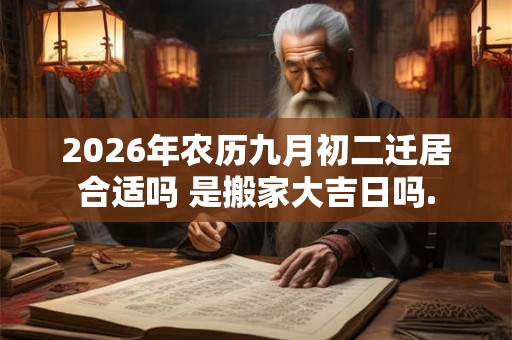 2026年农历九月初二迁居合适吗 是搬家大吉日吗.
