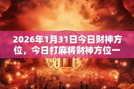 2026年1月31日今日财神方位,今日打麻将财神方位一览表 2026年1月31日今日财神方位,今日打麻将财神方位一览表