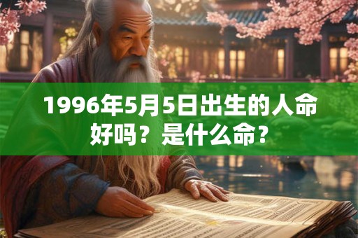 1996年5月5日出生的人命好吗?是什么命? 1996年5月5日出生的人命好吗?是什么命?