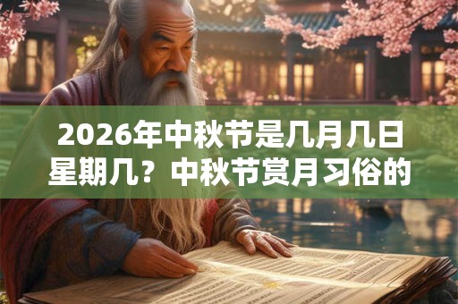 2026年中秋节是几月几日星期几？中秋节赏月习俗的由来