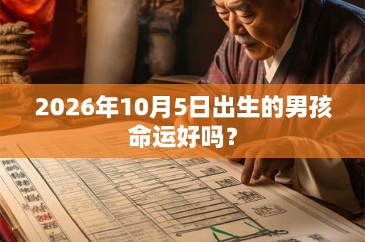 2026年10月5日出生的男孩命运好吗？