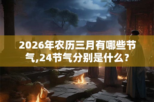 2026年农历三月有哪些节气,24节气分别是什么？