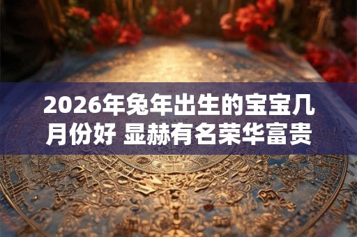 2026年兔年出生的宝宝几月份好 显赫有名荣华富贵 2026年兔年出生的宝宝几月份好 显赫有名荣华富贵