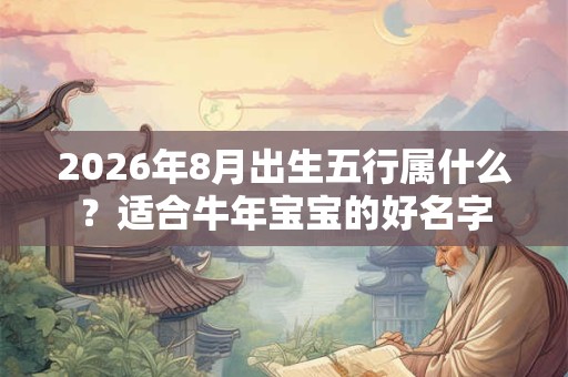 2026年8月出生五行属什么？适合牛年宝宝的好名字