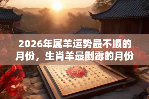 2026年属羊运势最不顺的月份,生肖羊最倒霉的月份2026 2026年属羊运势最不顺的月份,生肖羊最倒霉的月份2026