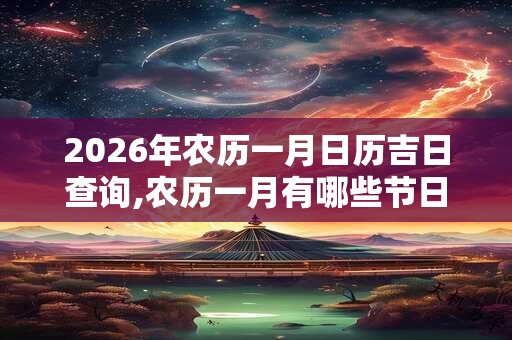 2026年农历一月日历吉日查询,农历一月有哪些节日? 2026年农历一月日历吉日查询,农历一月有哪些节日?