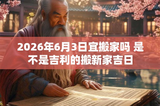 2026年6月3日宜搬家吗 是不是吉利的搬新家吉日 2026年6月3日宜搬家吗 是不是吉利的搬新家吉日