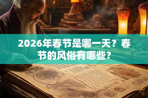 2026年春节是哪一天?春节的风俗有哪些? 2026年春节是哪一天?春节的风俗有哪些?
