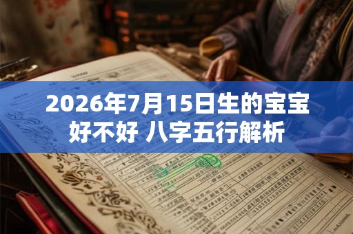 2026年7月15日生的宝宝好不好 八字五行解析