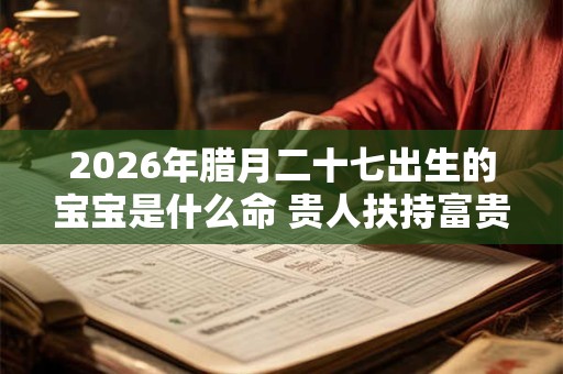 2026年腊月二十七出生的宝宝是什么命 贵人扶持富贵如意