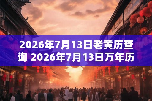 2026年7月13日老黄历查询 2026年7月13日万年历黄道吉日