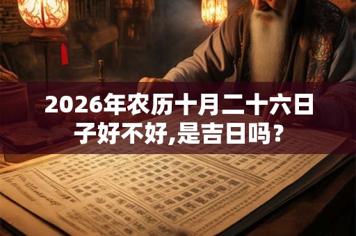 2026年农历十月二十六日子好不好,是吉日吗？