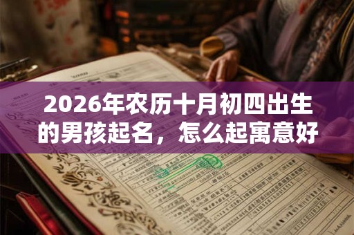 2026年农历十月初四出生的男孩起名,怎么起寓意好的好名字? 2026年农历十月初四出生的男孩起名,怎么起寓意好的好名字?
